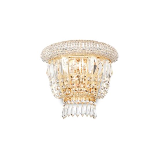 Sieninis šviestuvas DUBAI AP2 OTTONE, 201023, Lima Design, Ideal Lux, Sieninis šviestuvas DUBAI AP2 OTTONE, 201023