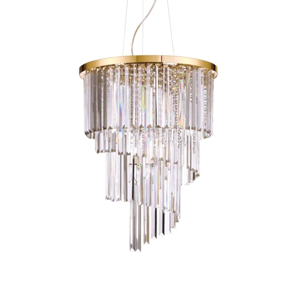 Pakabinamas šviestuvas CARLTON SP12 ORO, 213521, Lima Design, Ideal Lux, Pakabinamas šviestuvas CARLTON SP12 ORO, 213521