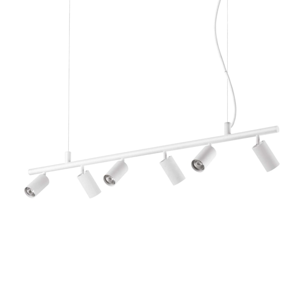 Pakabinamas šviestuvas DYNAMITE SP6 BIANCO, 231433, Lima Design, Ideal Lux, Pakabinamas šviestuvas DYNAMITE SP6 BIANCO, 231433