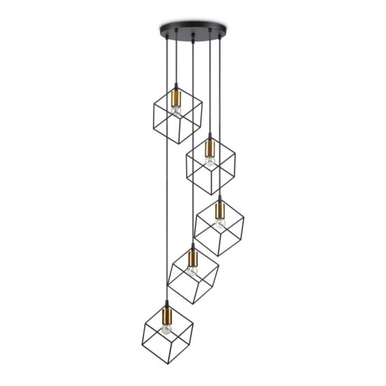 Pakabinamas šviestuvas ICE SP5 NERO, 237664, Lima Design, Ideal Lux, Pakabinamas šviestuvas ICE SP5 NERO, 237664
