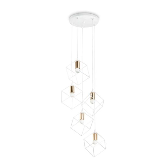 Pakabinamas šviestuvas ICE SP5 BIANCO, 237671, Lima Design, Ideal Lux, Pakabinamas šviestuvas ICE SP5 BIANCO, 237671