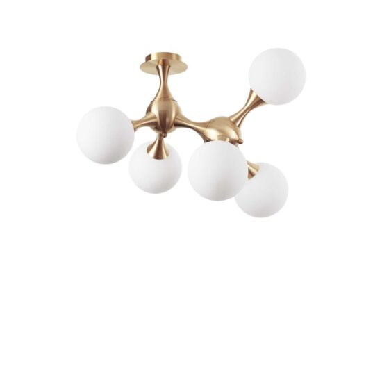 Lubinis šviestuvas NODI PL5 OTTONE, 241050, Lima Design, Ideal Lux, Lubinis šviestuvas NODI PL5 OTTONE, 241050