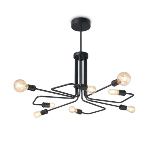 Pakabinamas šviestuvas TRIUMPH SP8 NERO, 242347, Lima Design, Ideal Lux, Pakabinamas šviestuvas TRIUMPH SP8 NERO, 242347