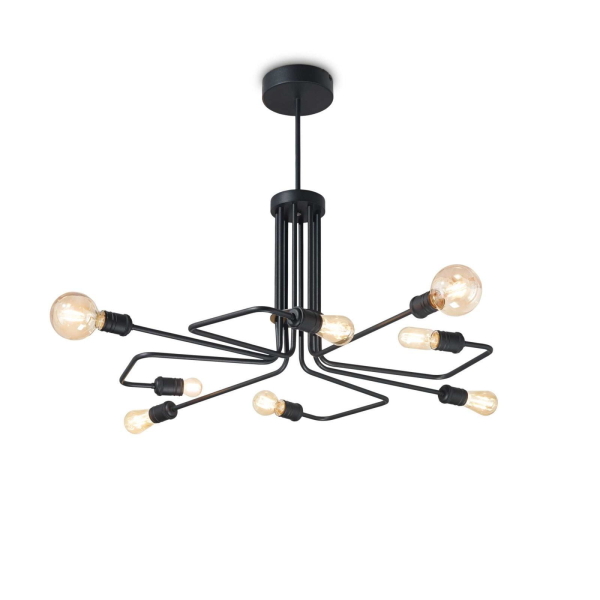Pakabinamas šviestuvas TRIUMPH SP8 NERO, 242347, Lima Design, Ideal Lux, Pakabinamas šviestuvas TRIUMPH SP8 NERO, 242347