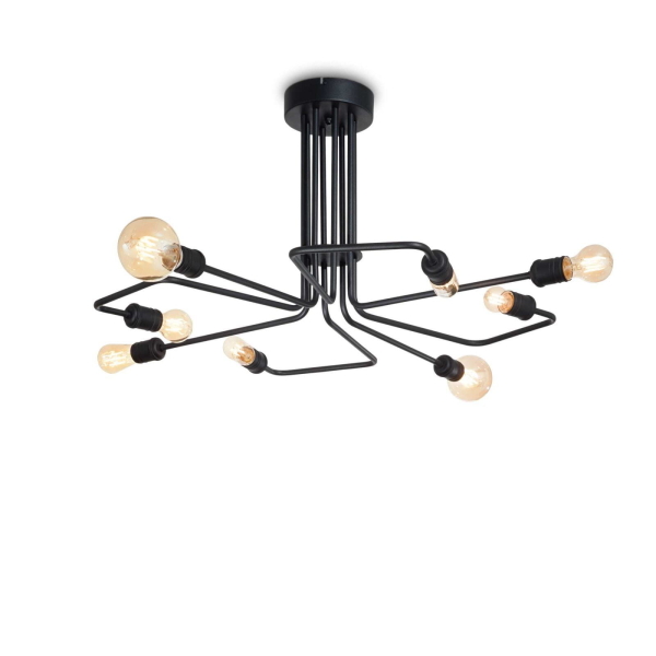 Lubinis šviestuvas TRIUMPH PL8 NERO, 242378, Lima Design, Ideal Lux, Lubinis šviestuvas TRIUMPH PL8 NERO, 242378