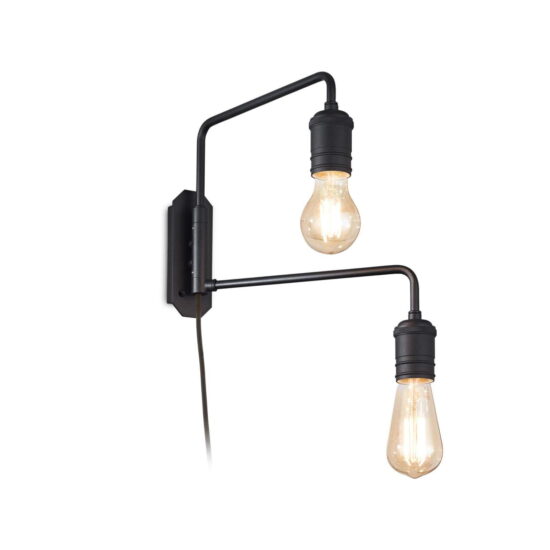 Sieninis šviestuvas TRIUMPH AP2 NERO, 242385, Lima Design, Ideal Lux, Sieninis šviestuvas TRIUMPH AP2 NERO, 242385
