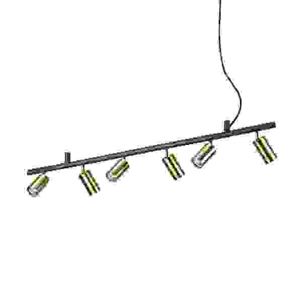 Pakabinamas šviestuvas DYNAMITE SP6 OTTONE, 244648, Lima Design, Ideal Lux, Pakabinamas šviestuvas DYNAMITE SP6 OTTONE, 244648