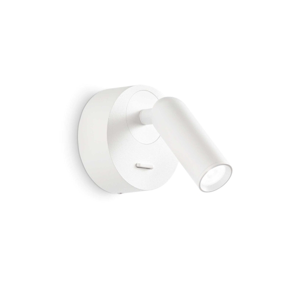 Sieninis šviestuvas BEAN ROUND AP BIANCO, 260600, Lima Design, Ideal Lux, Sieninis šviestuvas BEAN ROUND AP BIANCO, 260600