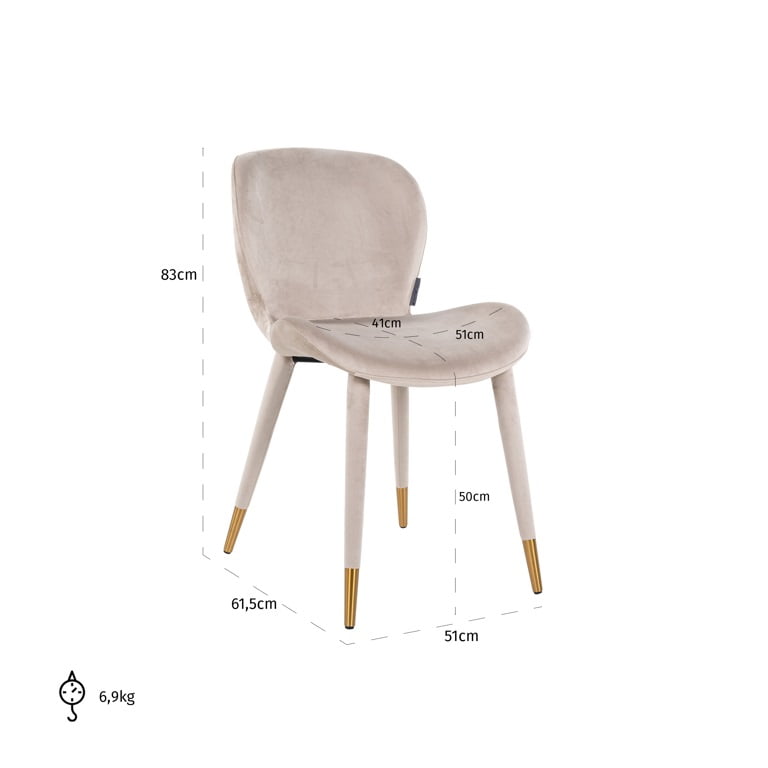 Valgomojo kėdė Sara WHITE CHENILLE 11 Valgomojo kėdė Sara WHITE CHENILLE, Lima Design, Valgomojo baldai, Valgomojo kėdė Sara WHITE CHENILLE