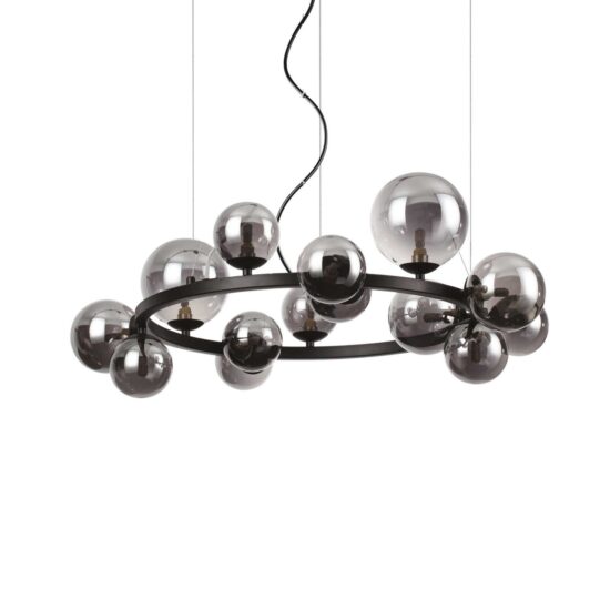 Pakabinamas šviestuvas PERLAGE SP14 FUME', 271385, Lima Design, Ideal Lux, Pakabinamas šviestuvas PERLAGE SP14 FUME', 271385