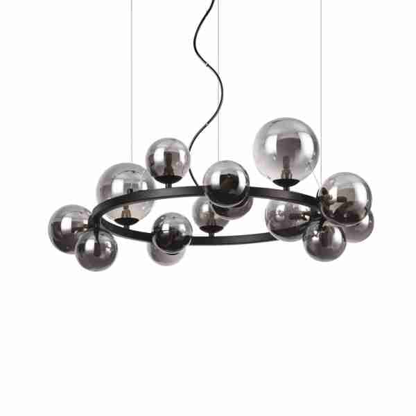 Pakabinamas šviestuvas PERLAGE SP14 FUME', 271385, Lima Design, Ideal Lux, Pakabinamas šviestuvas PERLAGE SP14 FUME', 271385