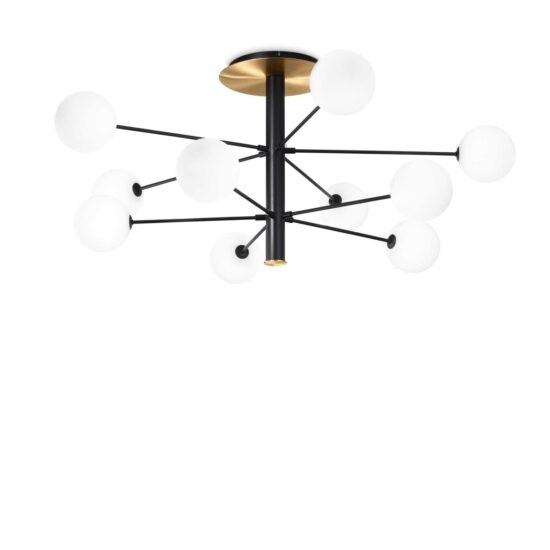 Lubinis šviestuvas COSMOPOLITAN PL10 NERO OTTONE, 273693, Lima Design, Ideal Lux, Lubinis šviestuvas COSMOPOLITAN PL10 NERO OTTONE, 273693