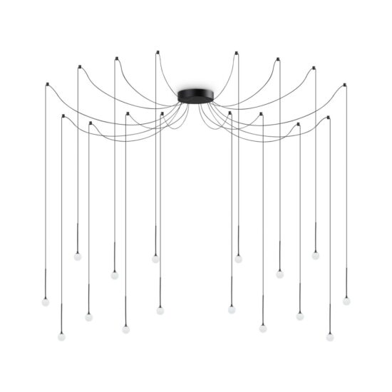 Pakabinamas šviestuvas LUCCIOLA SP16 NERO, 284002, Lima Design, Ideal Lux, Pakabinamas šviestuvas LUCCIOLA SP16 NERO, 284002