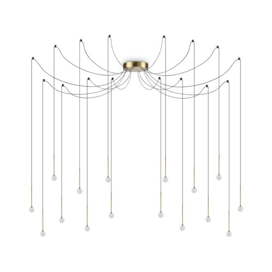 Pakabinamas šviestuvas LUCCIOLA SP16 OTTONE, 284019, Lima Design, Ideal Lux, Pakabinamas šviestuvas LUCCIOLA SP16 OTTONE, 284019