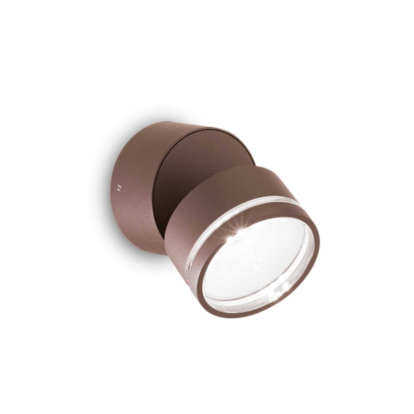 Sieninis šviestuvas OMEGA AP ROUND COFFEE 4000K, 285498, Lima Design, Ideal Lux, Sieninis šviestuvas OMEGA AP ROUND COFFEE 4000K, 285498