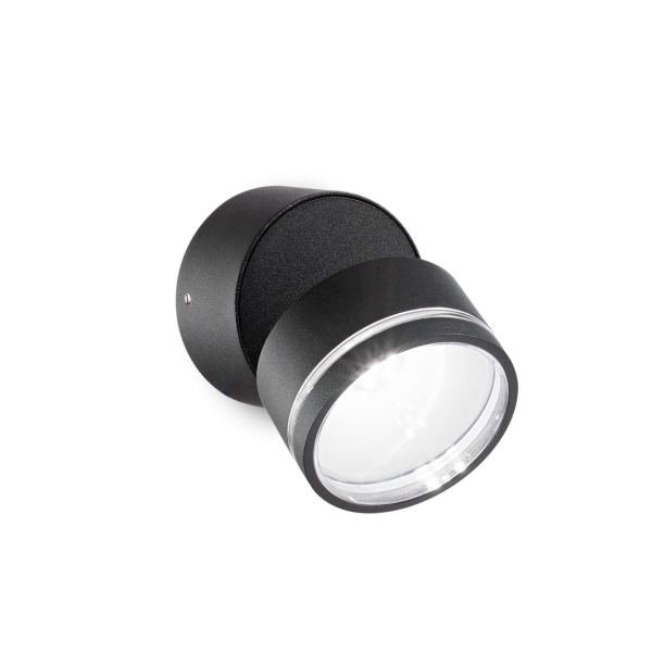Sieninis šviestuvas OMEGA AP ROUND NERO 4000K, 285504, Lima Design, Ideal Lux, Sieninis šviestuvas OMEGA AP ROUND NERO 4000K, 285504
