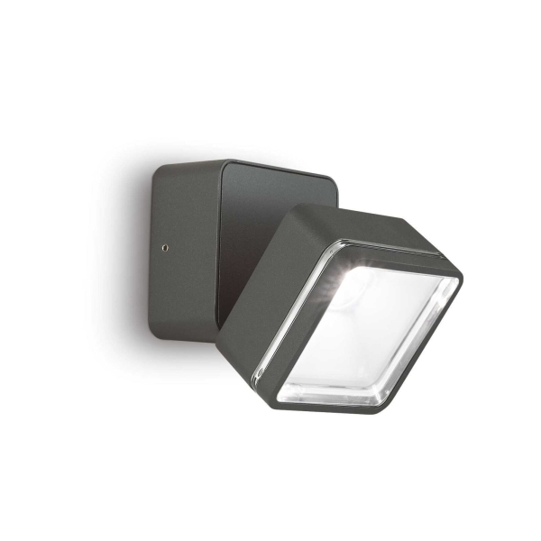 Sieninis šviestuvas OMEGA AP SQUARE ANTRACITE 4000K, 285511, Lima Design, Ideal Lux, Sieninis šviestuvas OMEGA AP SQUARE ANTRACITE 4000K, 285511