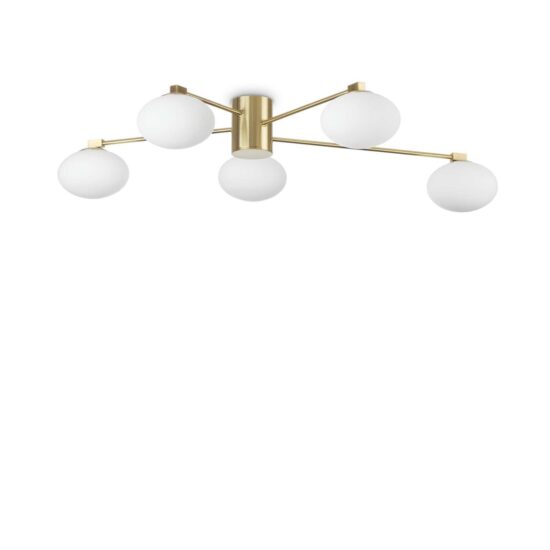 Lubinis šviestuvas HERMES PL5 D90 OTTONE, 288277, Lima Design, Ideal Lux, Lubinis šviestuvas HERMES PL5 D90 OTTONE, 288277