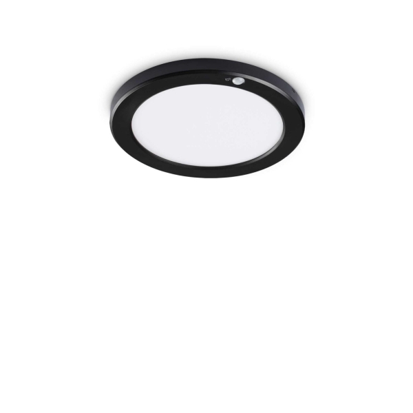 Lubinis šviestuvas AURA PL ROUND 3000K NERO SENSOR, 290782, Lima Design, Ideal Lux, Lubinis šviestuvas AURA PL ROUND 3000K NERO SENSOR, 290782