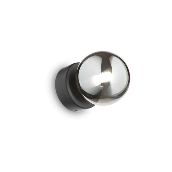 Sieninis šviestuvas PERLAGE AP1 FUME', 292403, Lima Design, Ideal Lux, Sieninis šviestuvas PERLAGE AP1 FUME', 292403