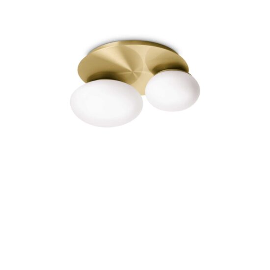 Lubinis šviestuvas NINFEA PL2 OTTONE, 293653, Lima Design, Ideal Lux, Lubinis šviestuvas NINFEA PL2 OTTONE, 293653