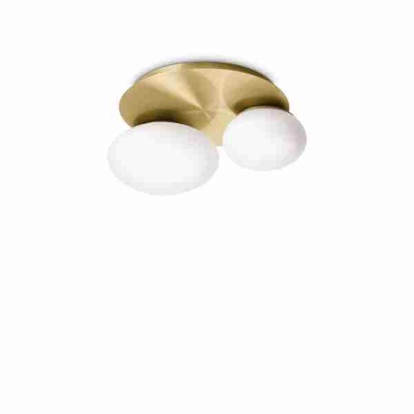 Lubinis šviestuvas NINFEA PL2 OTTONE, 293653, Lima Design, Ideal Lux, Lubinis šviestuvas NINFEA PL2 OTTONE, 293653