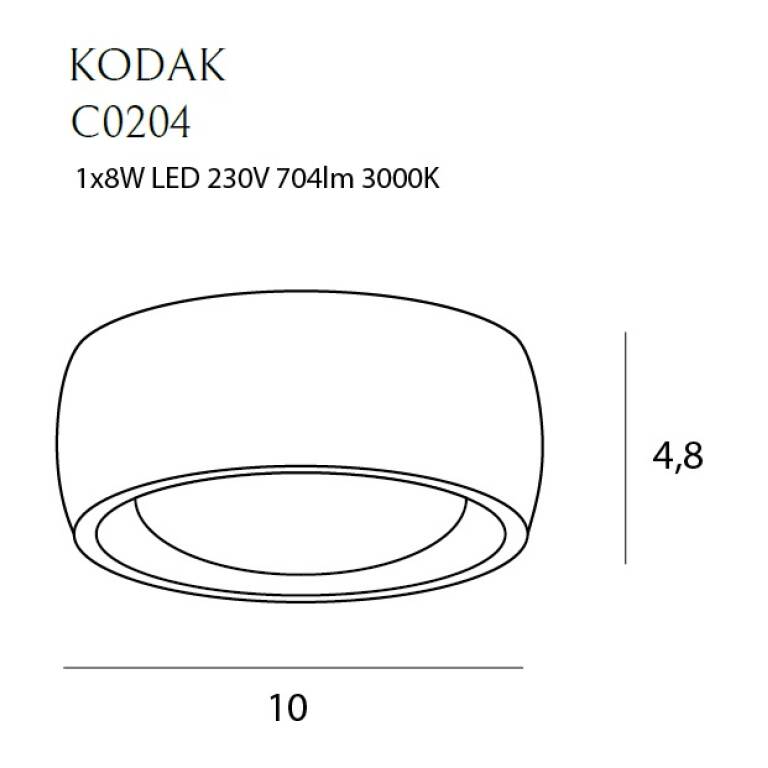 Lubinis šviestuvas
KODAK II C0204, Lima Design, Lubiniai šviestuvai, Lubinis šviestuvas KODAK II C0204