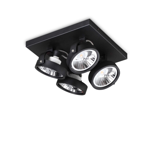 Lubinis šviestuvas KONIG PL4 NERO, 300580, Lima Design, Ideal Lux, Lubinis šviestuvas KONIG PL4 NERO, 300580