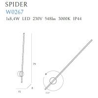 Sieninis šviestuvas
 SPIDER W0267, Lima Design, MaxLight, Sieninis šviestuvas SPIDER W0267