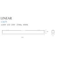 Lubinis šviestuvas
 LINEARC113 C0175, Lima Design, Lubiniai šviestuvai, Lubinis šviestuvas LINEARC113 C0175