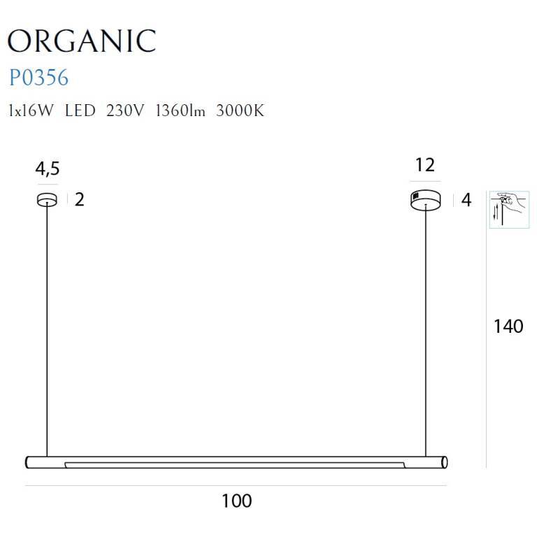 Pakabinamas šviestuvas
 ORGANIC P P0356, Lima Design, MaxLight, Pakabinamas šviestuvas ORGANIC P P0356