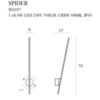 Sieninis šviestuvas
 SPIDER W0297, Lima Design, MaxLight, Sieninis šviestuvas SPIDER W0297