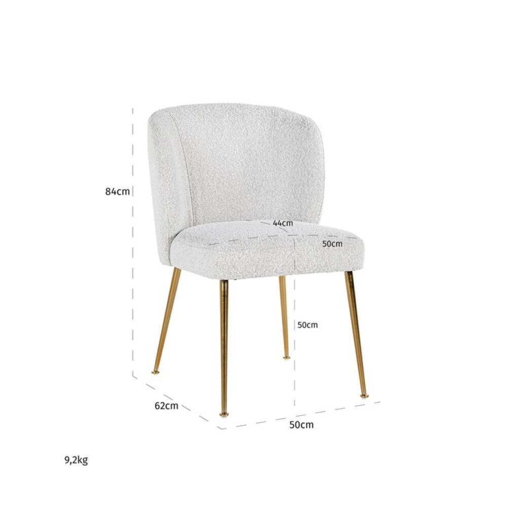 Valgomojo kėdė CANNON BOUCLE WHITE, Lima Design, Valgomojo baldai, Valgomojo kėdė CANNON BOUCLE WHITE