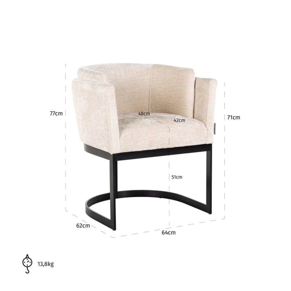 Valgomojo kėdė EMERSON WHITE CHENILLE, Lima Design, Valgomojo baldai, Valgomojo kėdė EMERSON WHITE CHENILLE