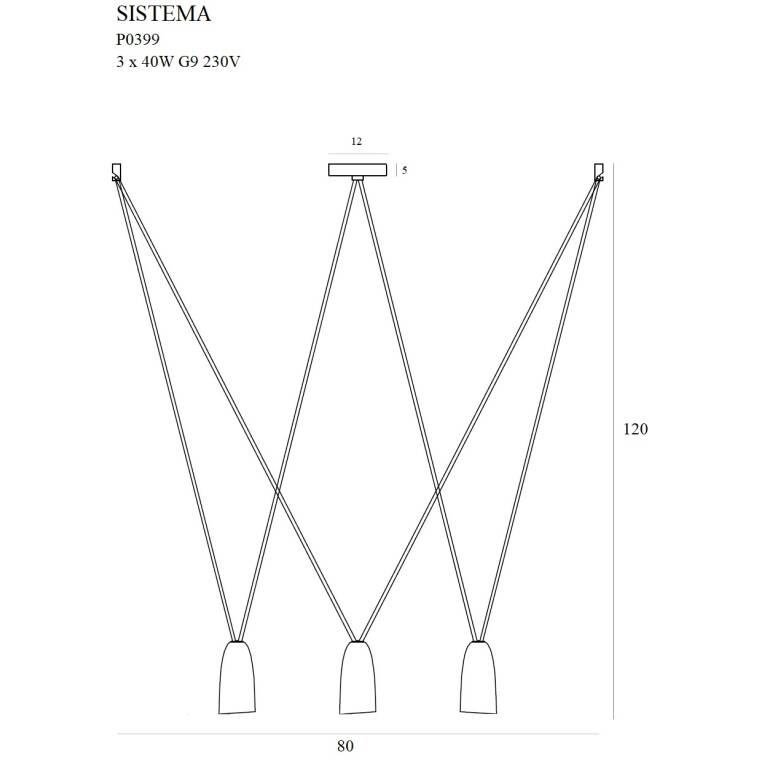 Pakabinamas šviestuvas
SISTEMA P0399, Lima Design, MaxLight, Pakabinamas šviestuvas SISTEMA P0399