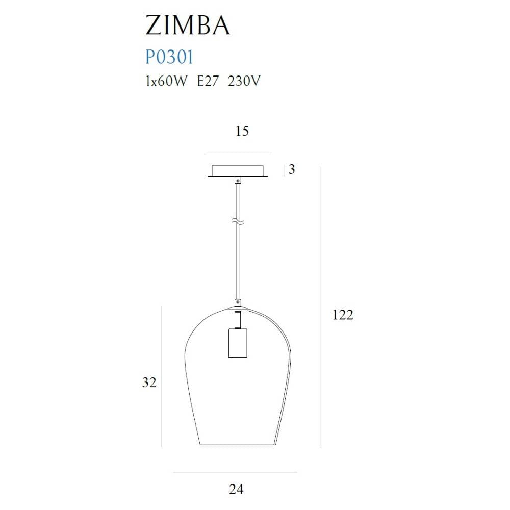 Pakabinamas šviestuvas
 ZIMBA P0301, Lima Design, MaxLight, Pakabinamas šviestuvas ZIMBA P0301