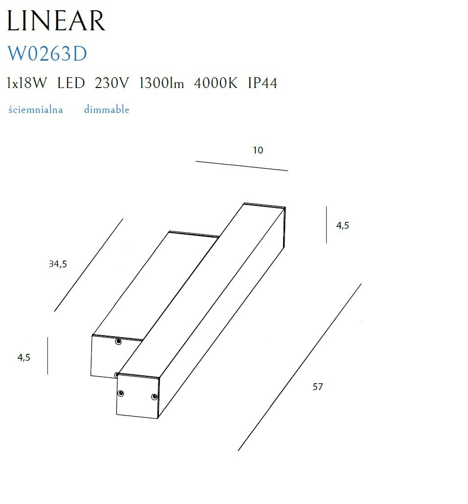 Sieninis šviestuvas LINEAR W0263 2 Sieninis šviestuvas
LINEAR W0263