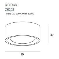 Lubinis šviestuvas
 KODAK I C0203, Lima Design, Lubiniai šviestuvai, Lubinis šviestuvas KODAK I C0203