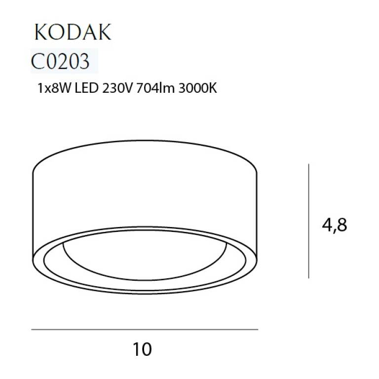 Lubinis šviestuvas
KODAK I C0203, Lima Design, Lubiniai šviestuvai, Lubinis šviestuvas KODAK I C0203