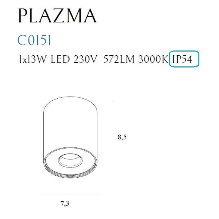 Lubinis šviestuvas
PLAZMA C0151, Lima Design, Lubiniai šviestuvai, Lubinis šviestuvas PLAZMA C0151
