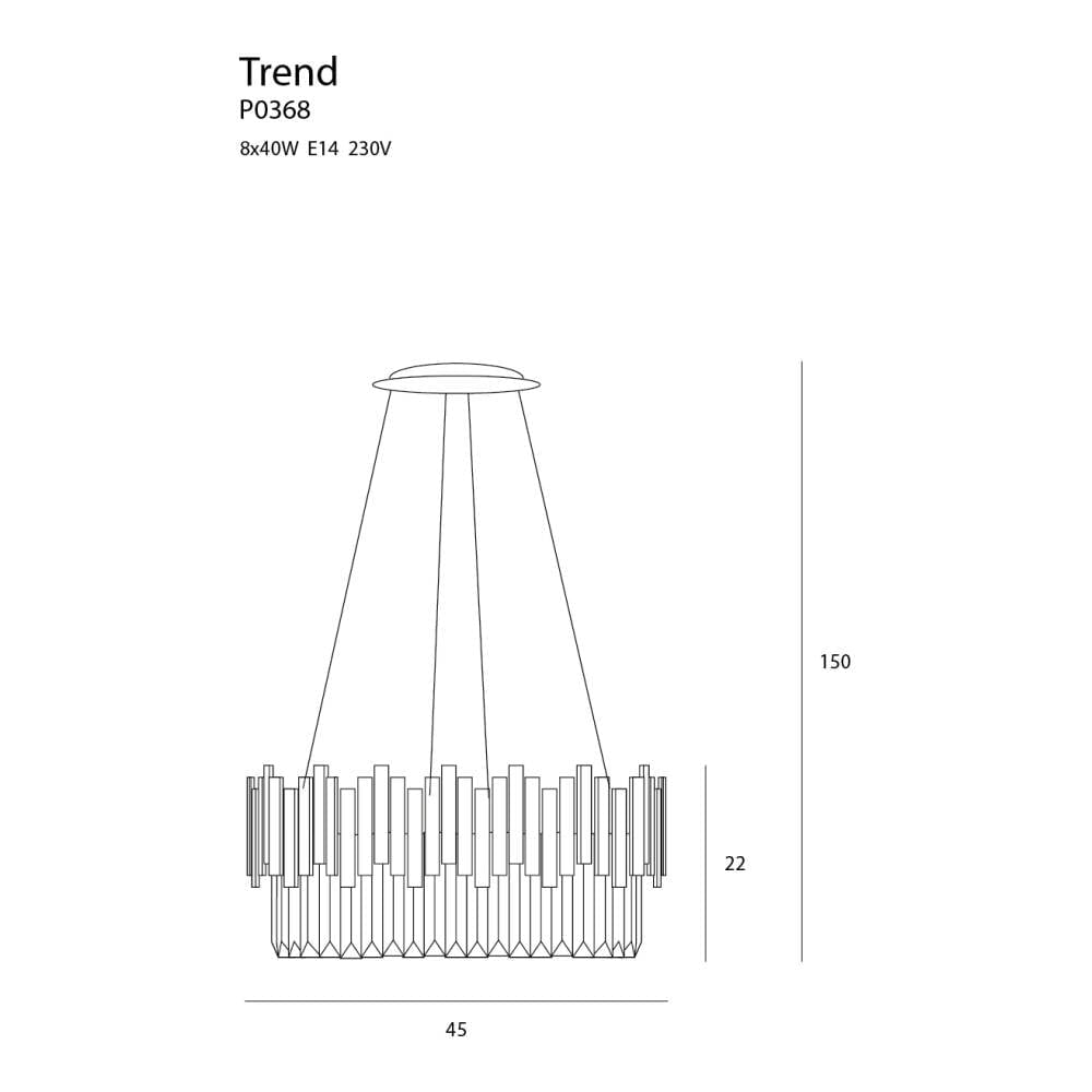 Pakabinamas šviestuvas
 TREND P0368, Lima Design, MaxLight, Pakabinamas šviestuvas TREND P0368