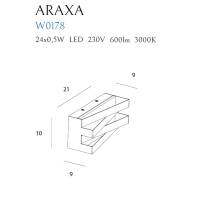 Sieninis šviestuvas
 ARAXA W0178, Lima Design, MaxLight, Sieninis šviestuvas ARAXA W0178