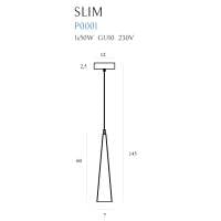 Pakabinamas šviestuvas
 SLIM P0001, Lima Design, MaxLight, Pakabinamas šviestuvas SLIM P0001