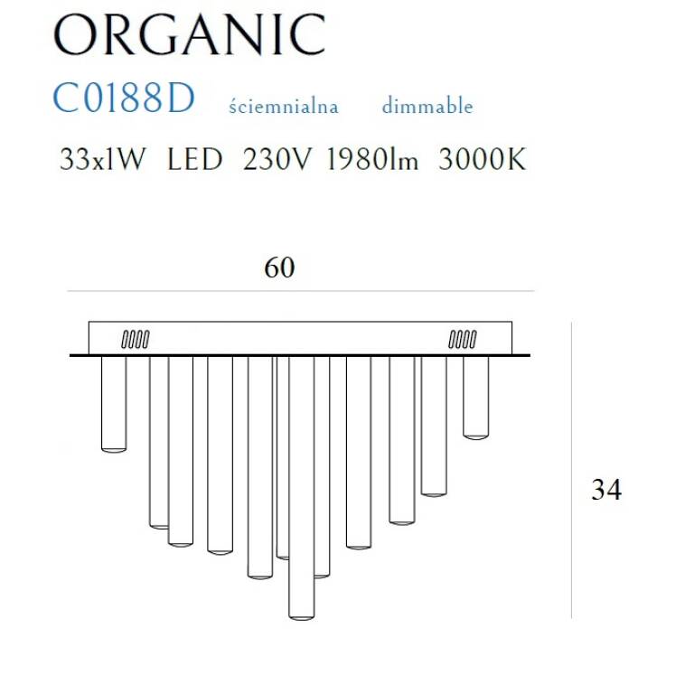 Lubinis šviestuvas
ORGANIC PL C0188D, Lima Design, Lubiniai šviestuvai, Lubinis šviestuvas ORGANIC PL C0188D