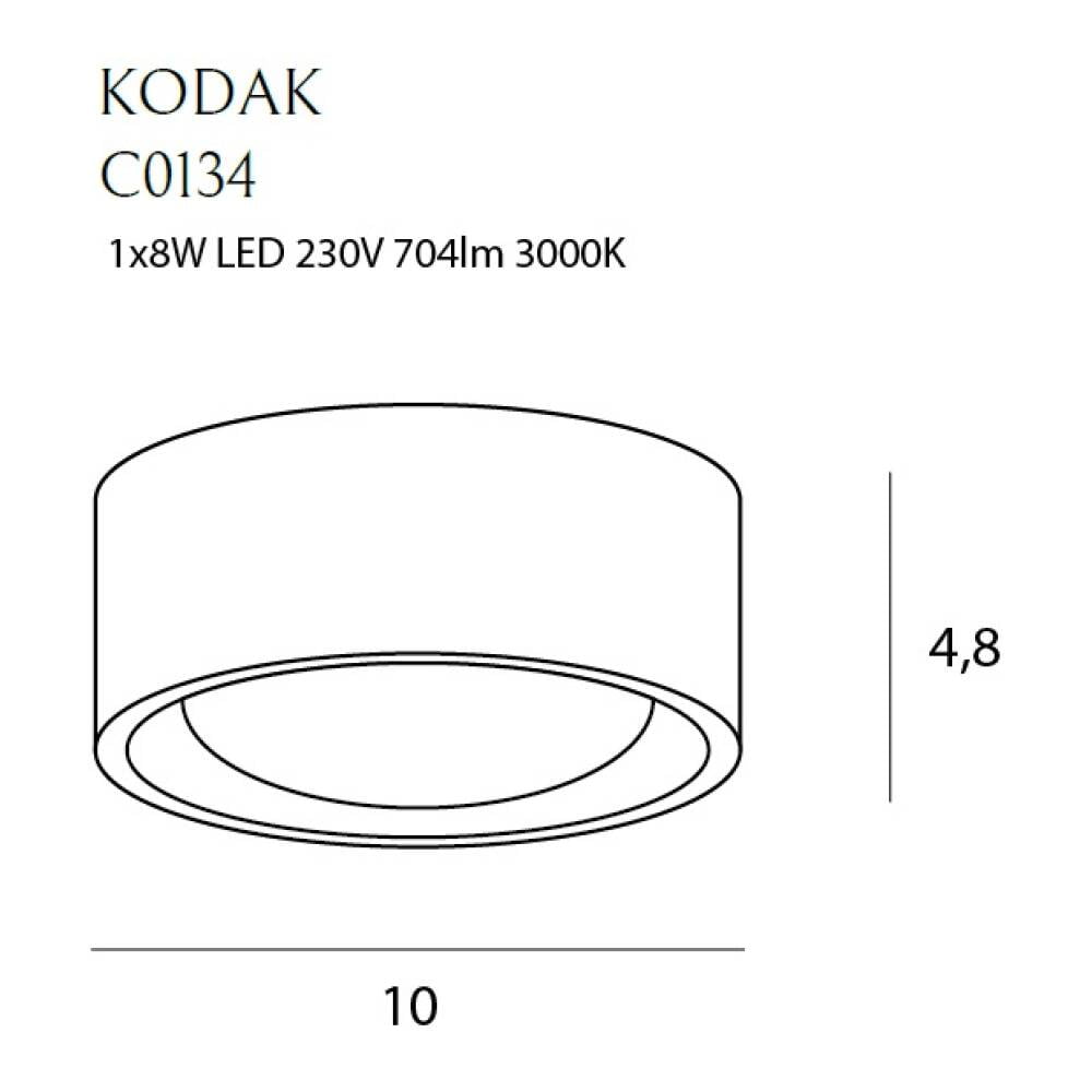 Lubinis šviestuvas
 KODAK I C0134, Lima Design, Lubiniai šviestuvai, Lubinis šviestuvas KODAK I C0134