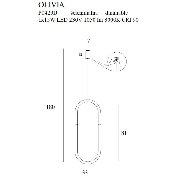 Pakabinamas šviestuvas
 OLIVIA P0429D, Lima Design, MaxLight, Pakabinamas šviestuvas OLIVIA P0429D