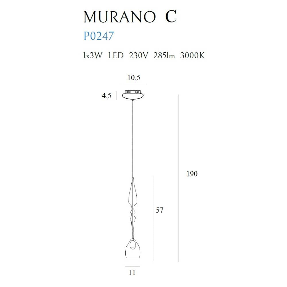 Pakabinamas šviestuvas
 MURANO P0247, Lima Design, Pakabinami šviestuvai, Pakabinamas šviestuvas MURANO P0247