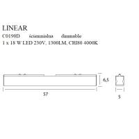 Lubinis šviestuvas
 LINEAR57 C0190D, Lima Design, Lubiniai šviestuvai, Lubinis šviestuvas LINEAR57 C0190D