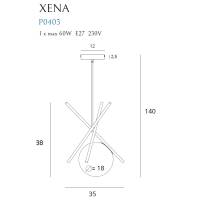 Pakabinamas šviestuvas
 XENA P0403, Lima Design, MaxLight, Pakabinamas šviestuvas XENA P0403