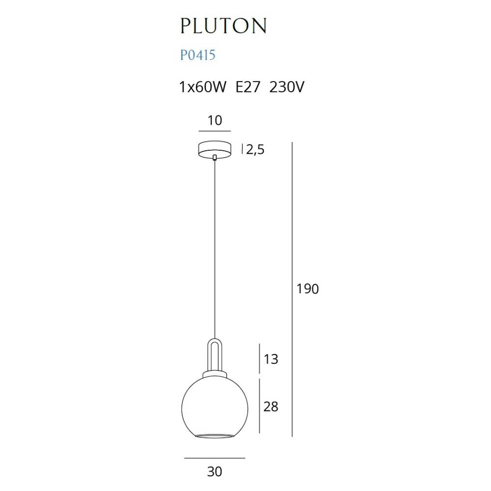 Pakabinamas šviestuvas PLUTON P0415, Lima Design, MaxLight, Pakabinamas šviestuvas PLUTON P0415